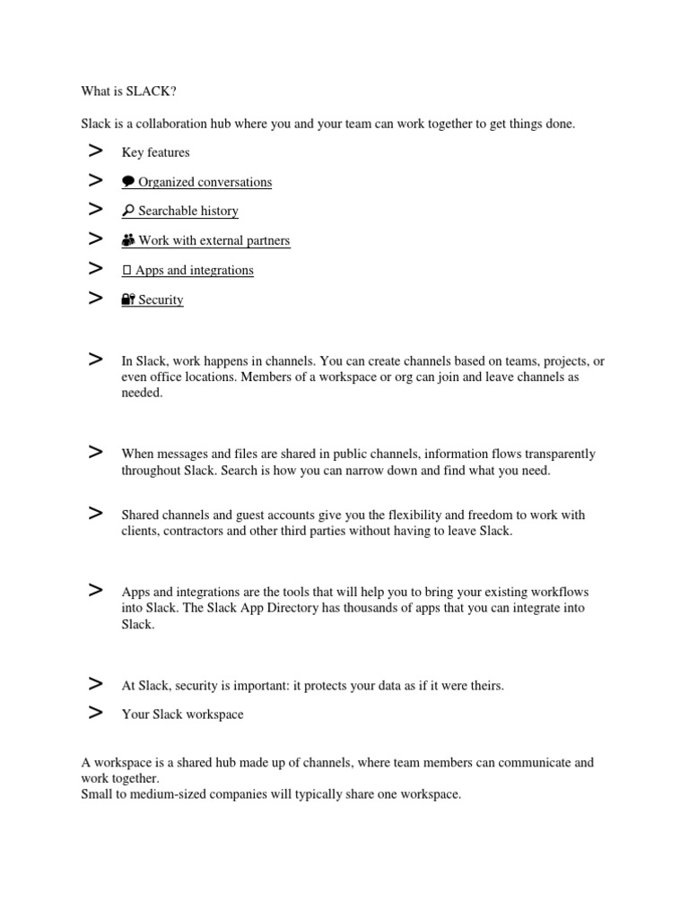 Slack: Team Collaboration Hub Guide | PDF | Computers