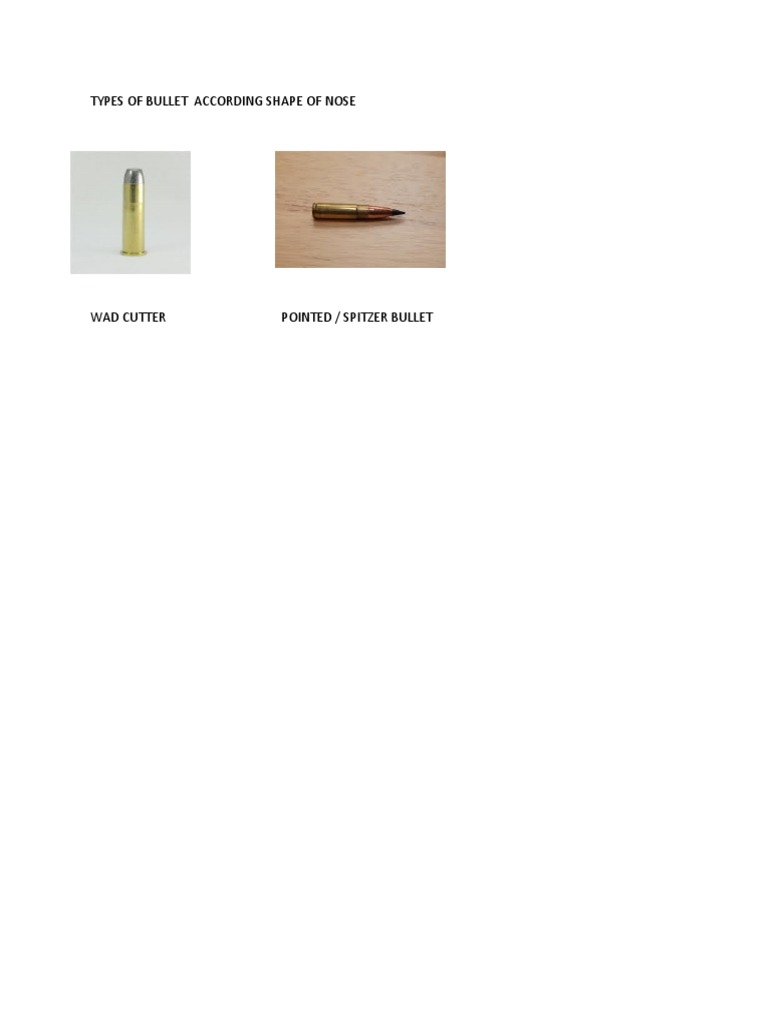Bullet Types by Nose Shape | PDF
