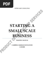 Starting A Small Scale Business