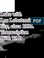 Luke with Los Lobotomies live, circa 1995. Transcription With TAB