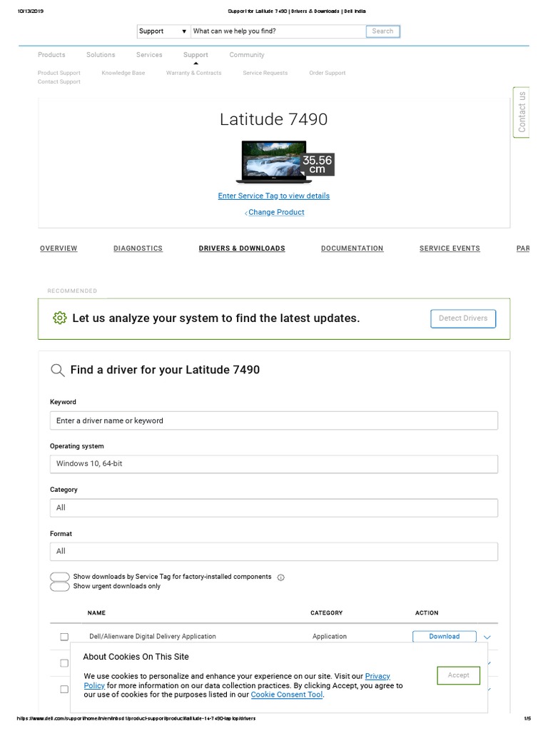 Support For Latitude 7490 Drivers & Downloads Dell India PDF