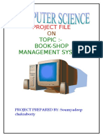 Computer Science Project File For Class XII CBSE