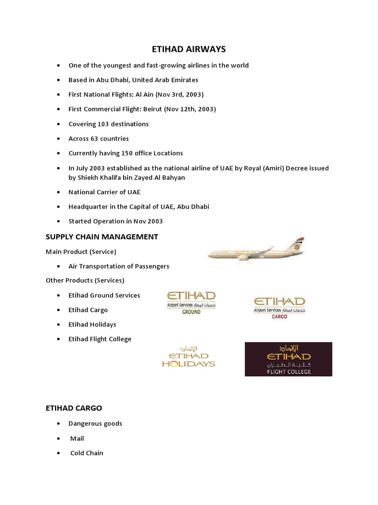 Etihad Airways | PDF | Aeronautics | Aviation