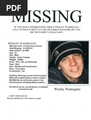 Wamsganz Missing Poster