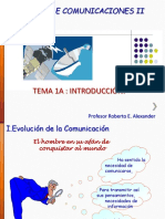 Tema 1 Introducción Del Curso de Comunicaciones II Abril de 2019 PDF