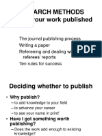 Getting Your Work Published