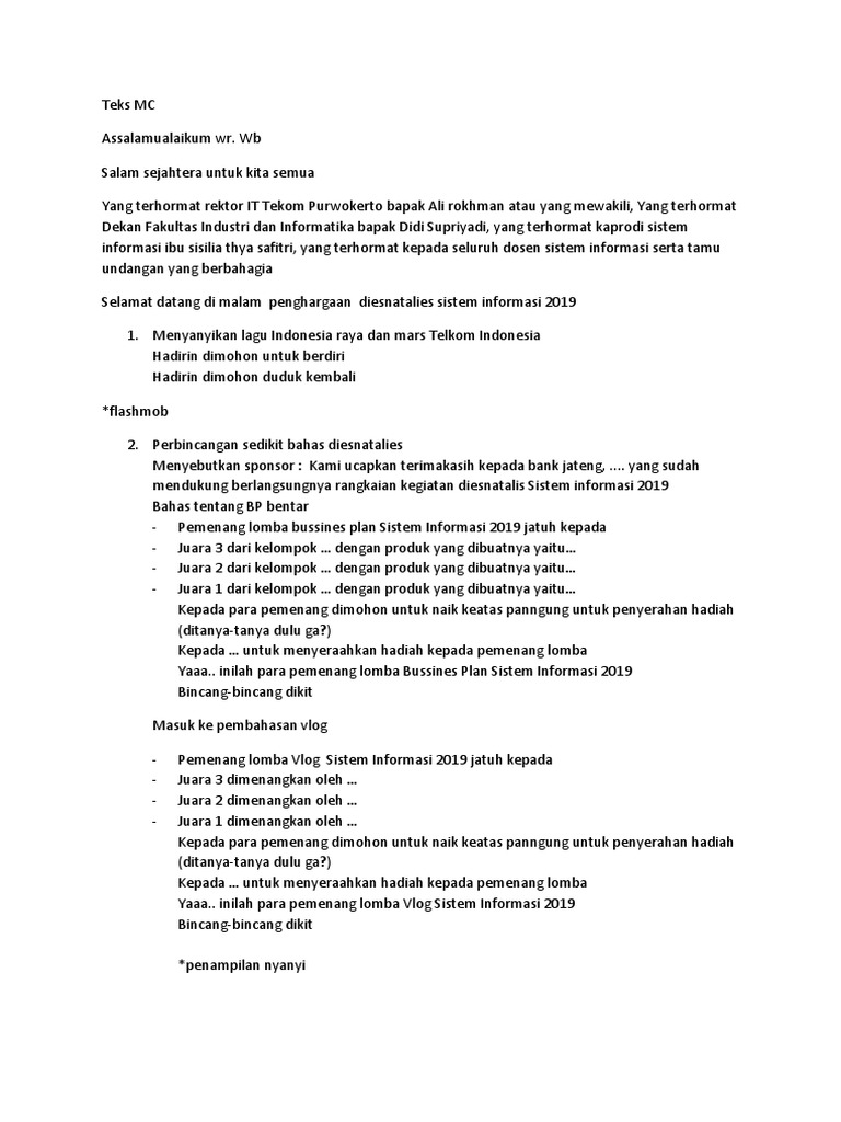 Teks MC | PDF