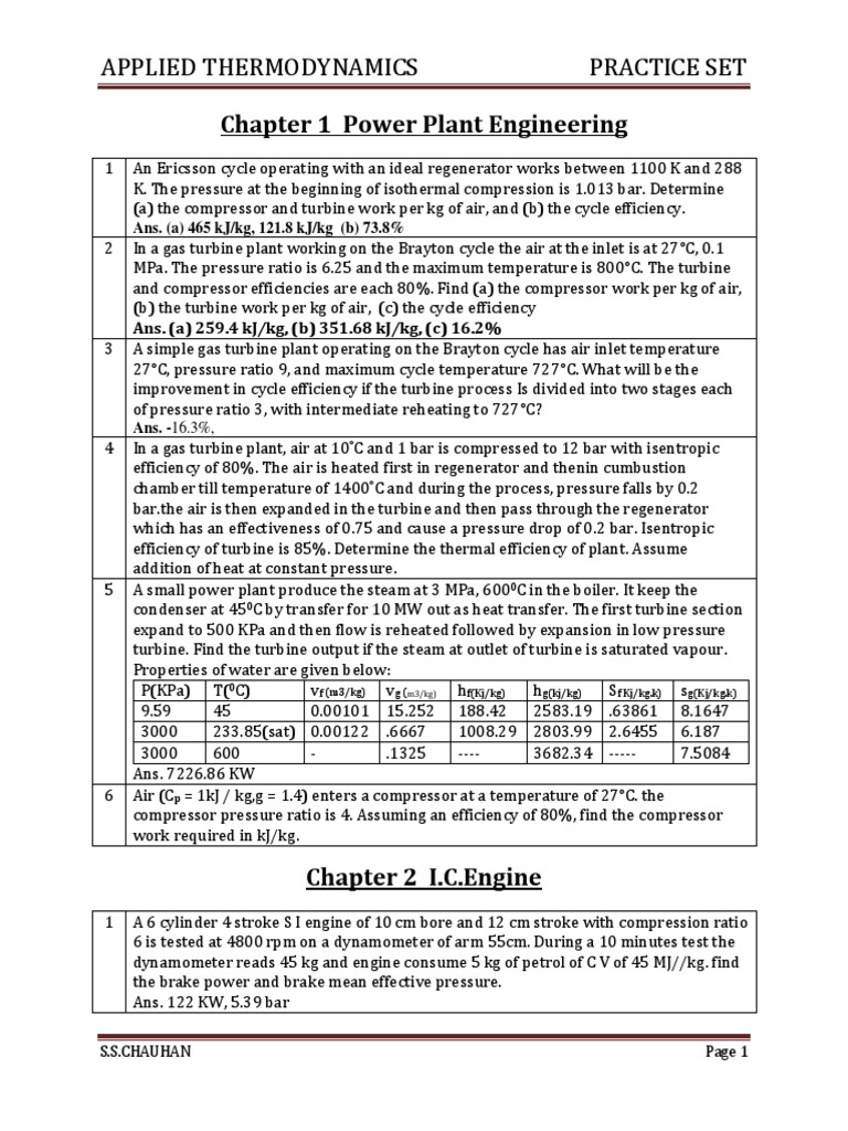 Applied Thermodynamics | PDF | Internal Combustion Engine | Mechanical ...