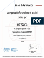 Capacitación en El Paquete ASSIST DIT-Certificado 151610