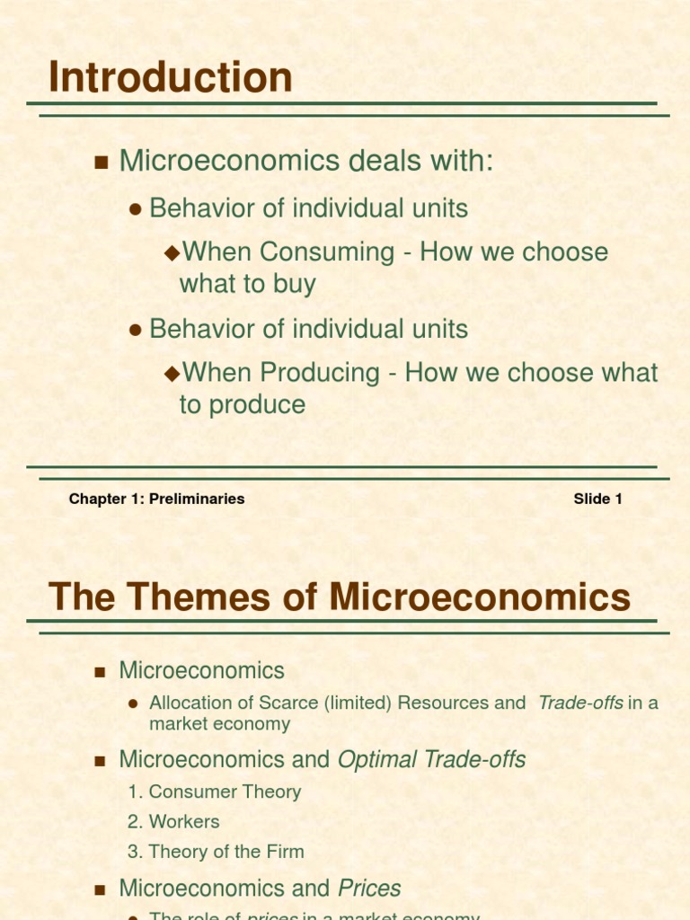 Chapter 1 | PDF | Microeconomics | Economics