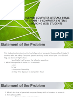 Perceived Computer Literacy Skills of Grade 12-CSS (PPT For Oral Defense)