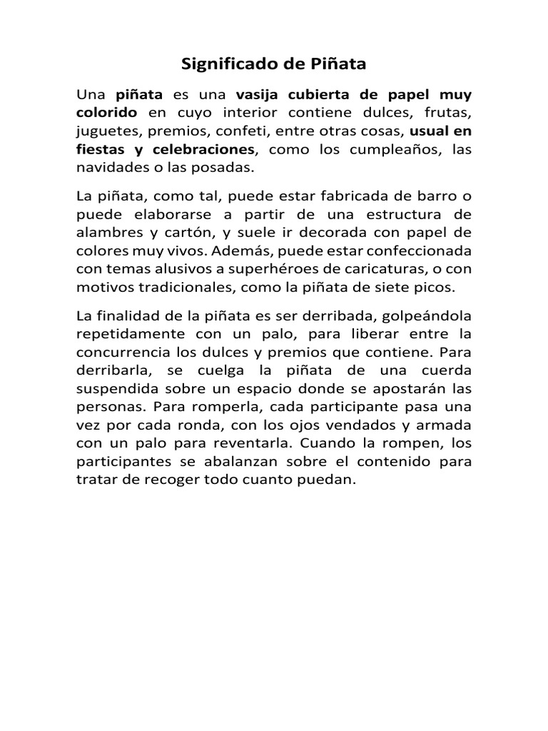 Significado De Piñata Pdf árbol De Navidad Navidad