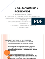 Lección 10. Monomios y Polinomios. Mate2