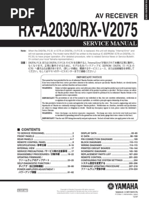 Yamaha Rx V75 Service Manual Hdmi Hertz
