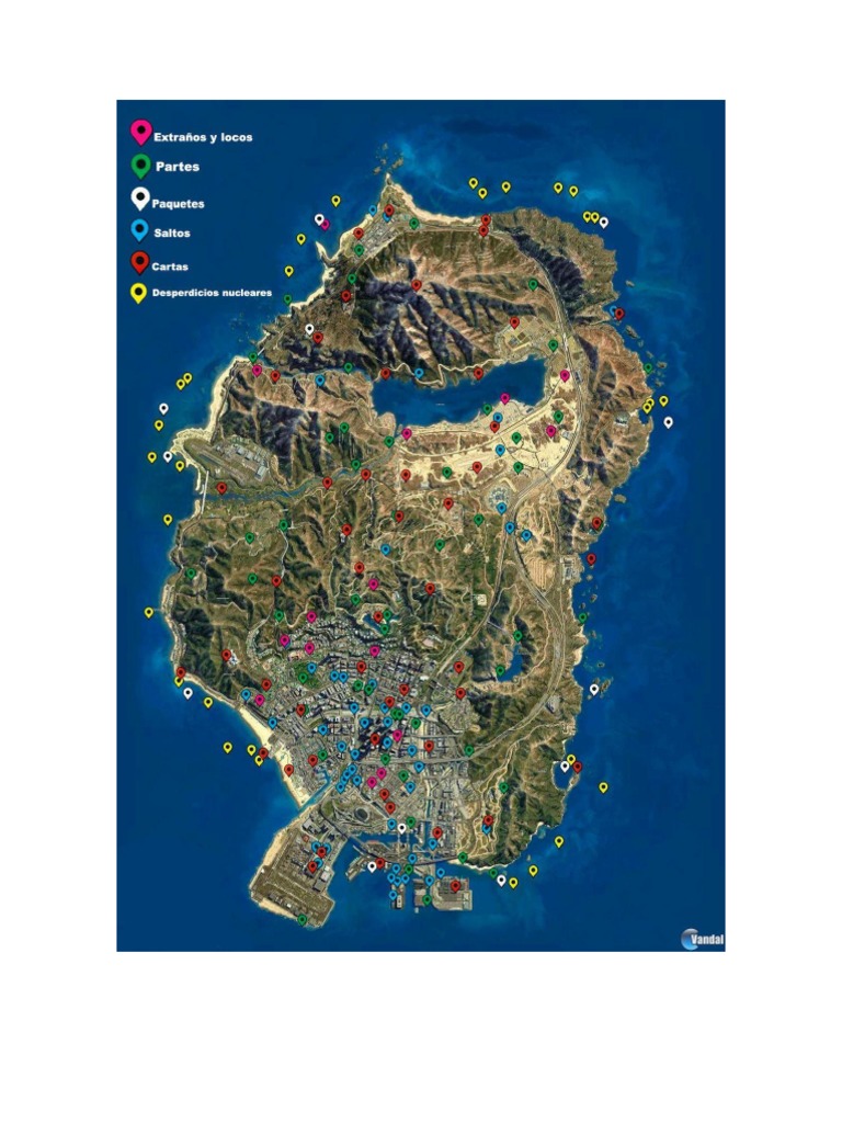 Mapa GTA 5 Tesoros