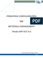Configurações principais do SAP MM