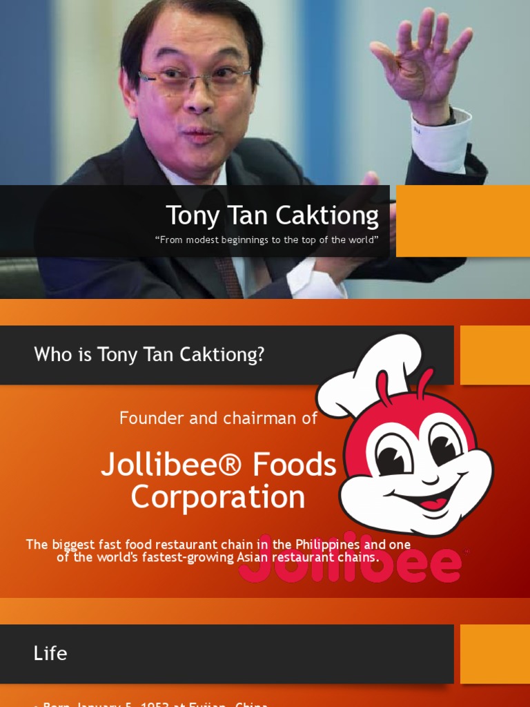 Tony Tan Caktiong | PDF | Food Industry | Foods