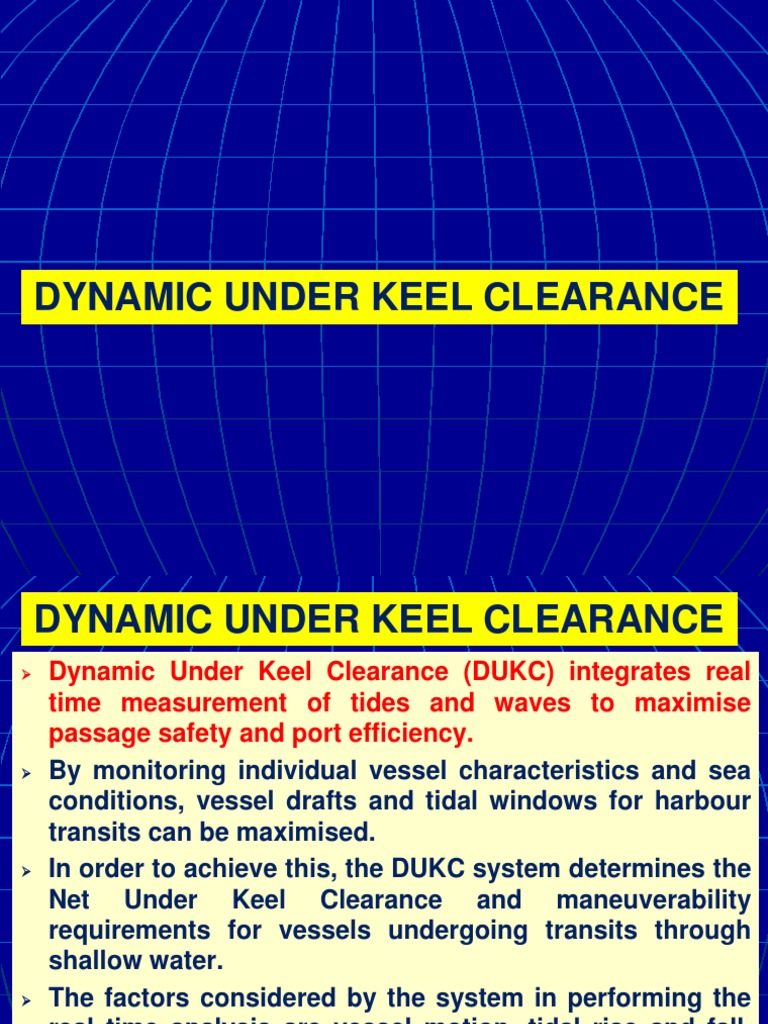 Dynamic UKC Calculation | PDF | Tide | Navigation
