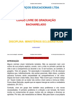 Curso Direito Eclesiástico Ministérios