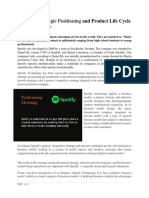 Spotify Strategig Possining and Product Life Cycle Four Basic Stages.