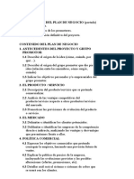 Esquema para Un Plan de Negocio PDF