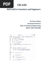 Matlab Notes