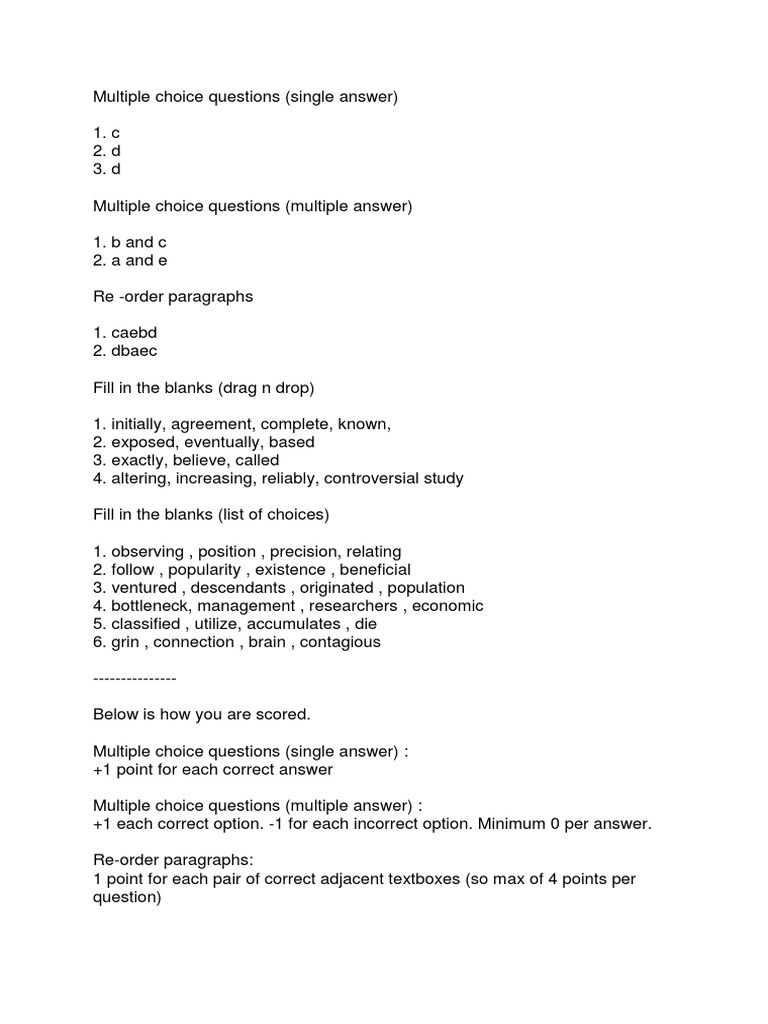Anser Key Reading Sample | PDF