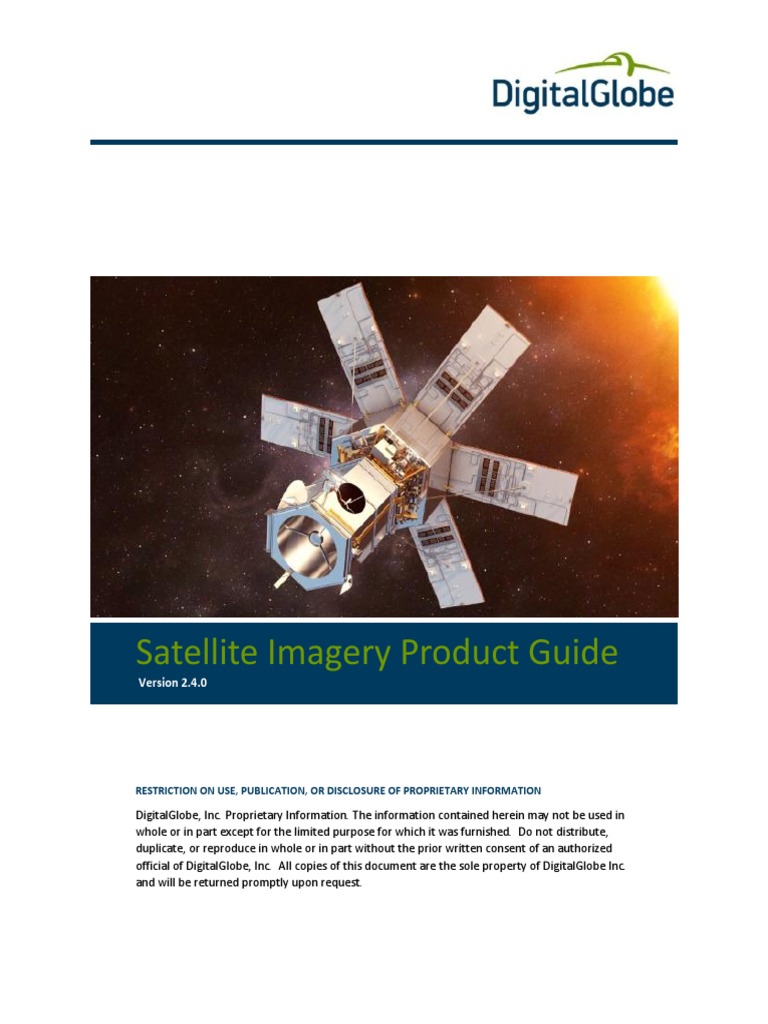 Satellite Imagery Product Guide 2018 PDF PDF Satellite