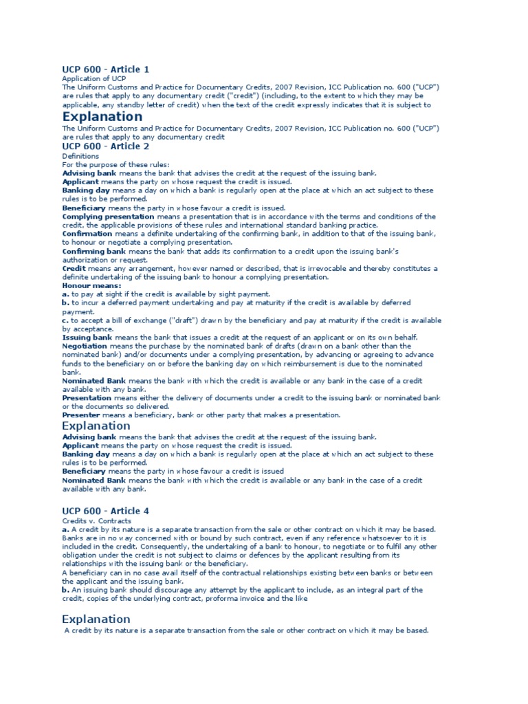 Ucp 600 Pdf Business Law Business