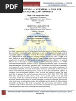 Environmental Accounting-A Tool For Sustainable Development PDF