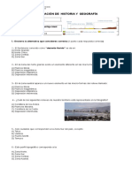 Evaluación de Nivelación Historia y Geografía