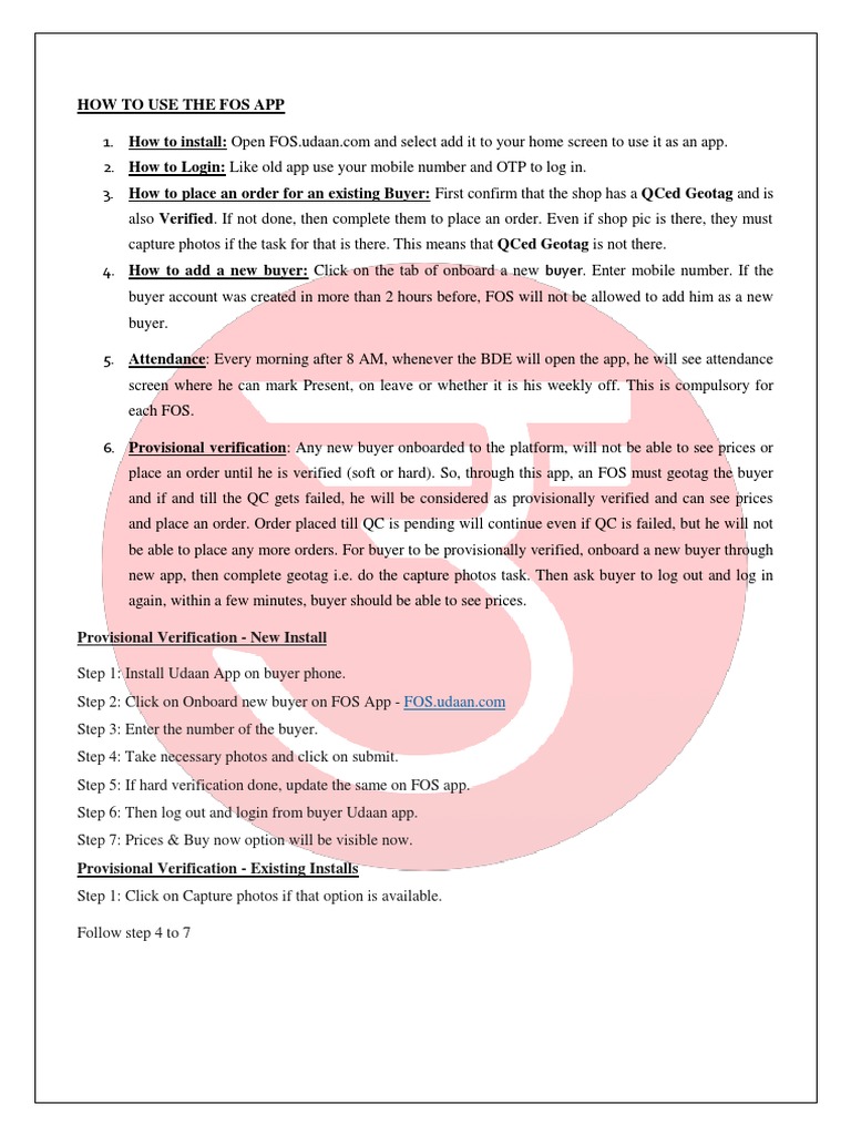 How To Use The Fos App | PDF | System Software | Human–Computer Interaction