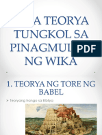 Mga Teorya Tungkol Sa Pinagmulan NG Wika