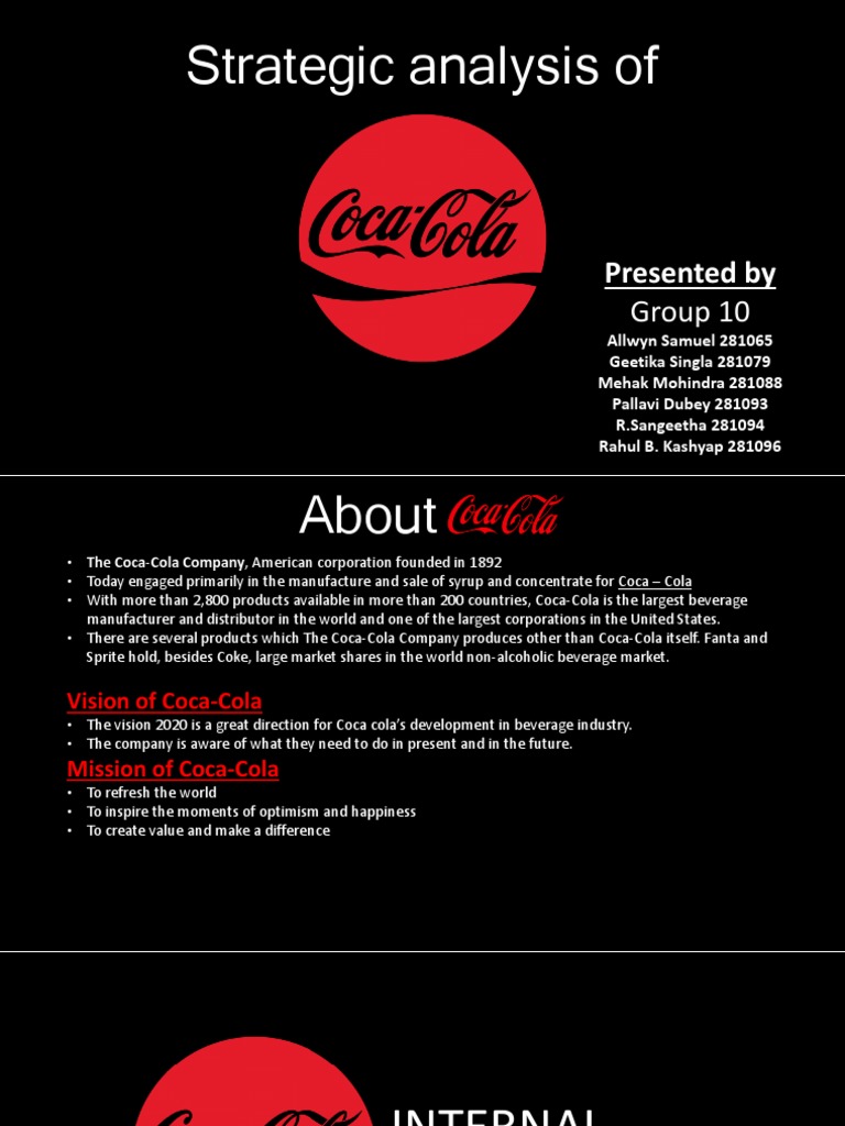 Strategic analysis of Coca-Cola Company | PDF | Coca Cola | Pepsi Co