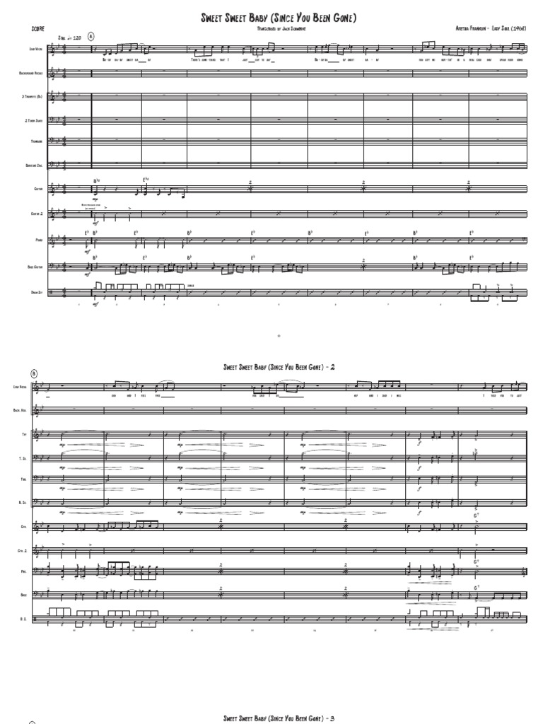 Aretha Franklin - Sweet, Sweet Baby (Full Band Transcription) | PDF ...