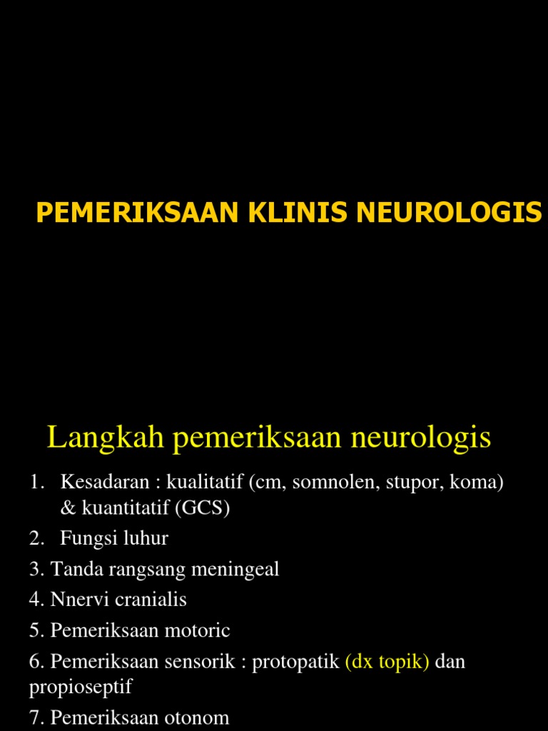Pemeriksaan Neurologis Pdf