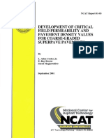Development of Critical Field Permeability and Pavement Density Values For Coarse-Graded Superpave Pavements