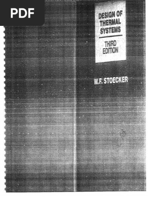 Design of Thermal Systems - Stoecker PDF | PDF