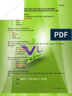 Quiz#1Reschduled CS502 Design and Analysis of Algorithms