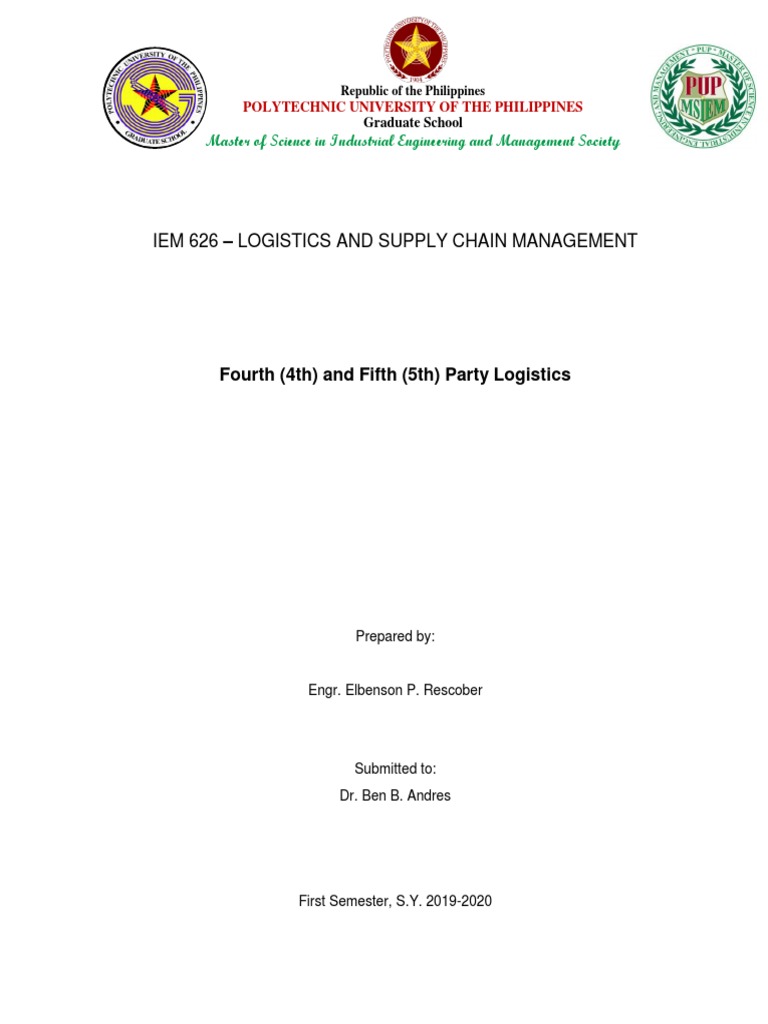 EPRescober - Topic - 4PL and 5PL - Logistics | PDF | Logistics | Supply ...