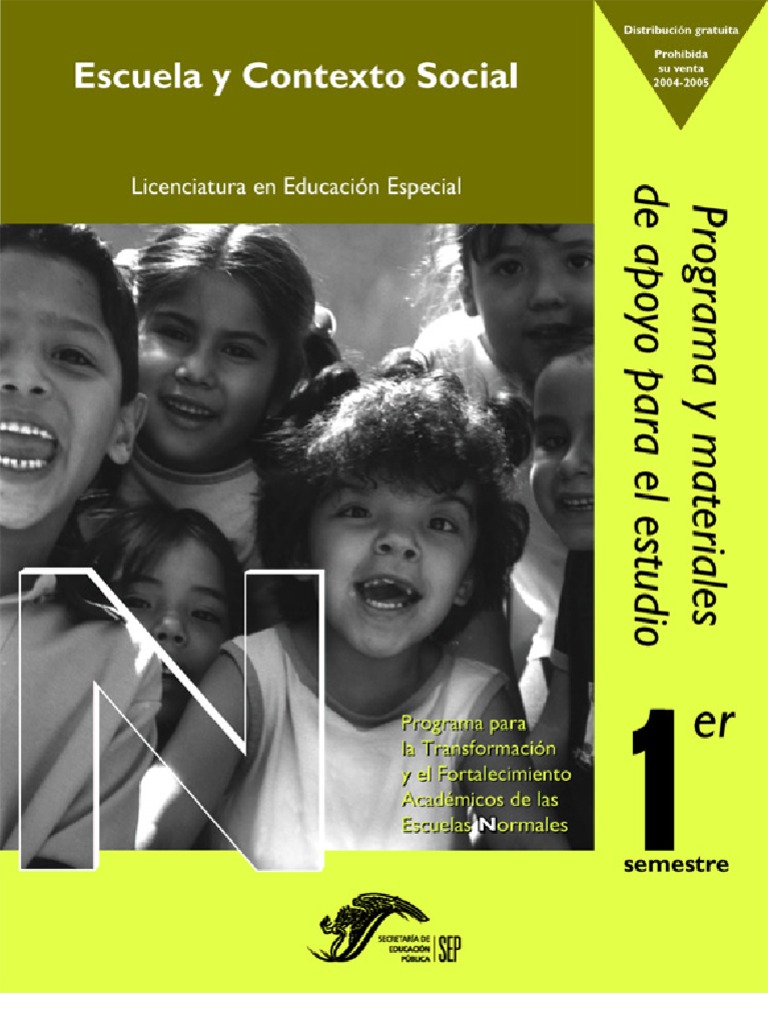 Escuela y su Contexto Social | PDF | Educación de la primera infancia ...