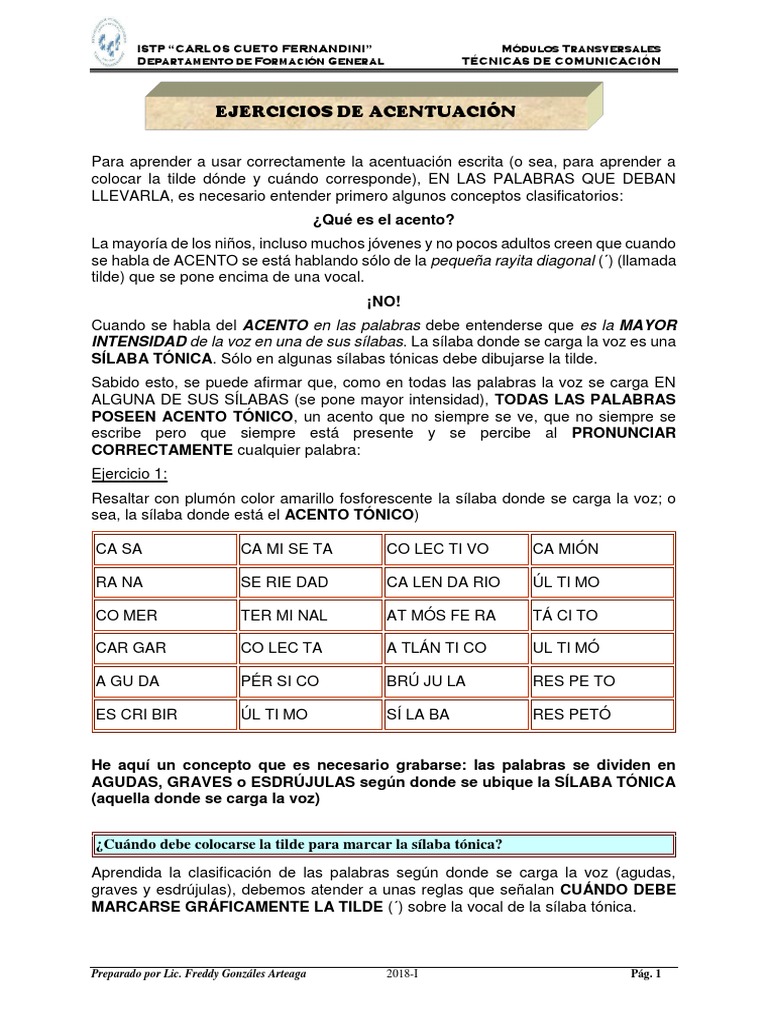 Reglas de Acentuación en Español | PDF | Semiótica | Voz humana