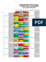 Time Table 2019-2020