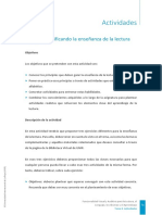 Enseñanza de Lectura Actividad PDF