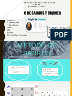 Método de Sarrus y Cramer