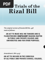 1 The Trials of The Rizal Bill