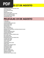 Peliculas 27 de Agosto de 2019 | PDF | hombre murciélago
