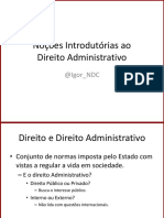 2014-10-20 - Direito Administrativo - Bloco 01 Nocões Introdutória de Direito Administrativo
