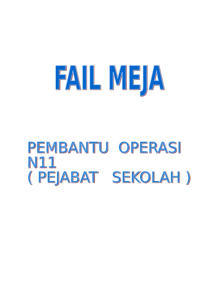 Fail Meja Pembantu Operasi N11