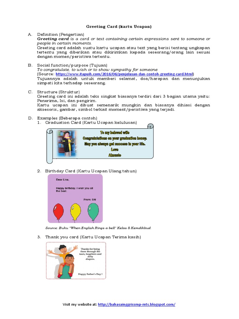 Panduan Kartu Ucapan untuk Pelajar | PDF | Karier & Perkembangan
